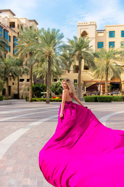 FLYING DRESS PHOTOSHOOT IN DUBAI