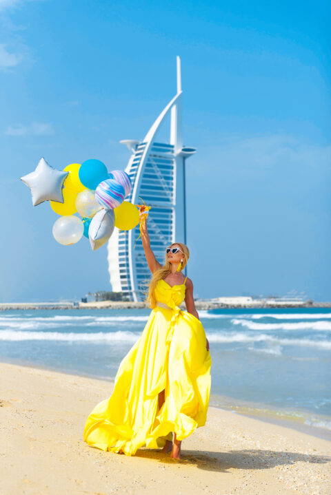 FLYING DRESS PHOTOSHOOT IN DUBAI